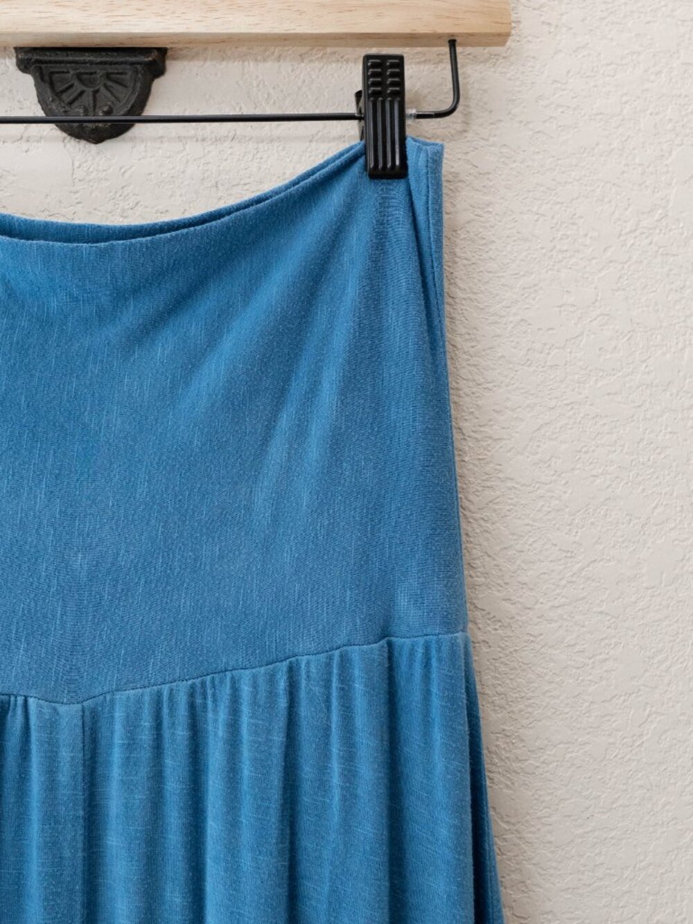 Lucky Brand Tie Dye Maxi Dress M L Blue White Strapless Convertible Skirt Boho - Picture 10 of 13